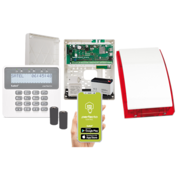 ZESTAW ALARMOWY SATEL PERFECTA 64 M OPU-3P + PRF-LCD-WRL + SYRENA SP-4001R